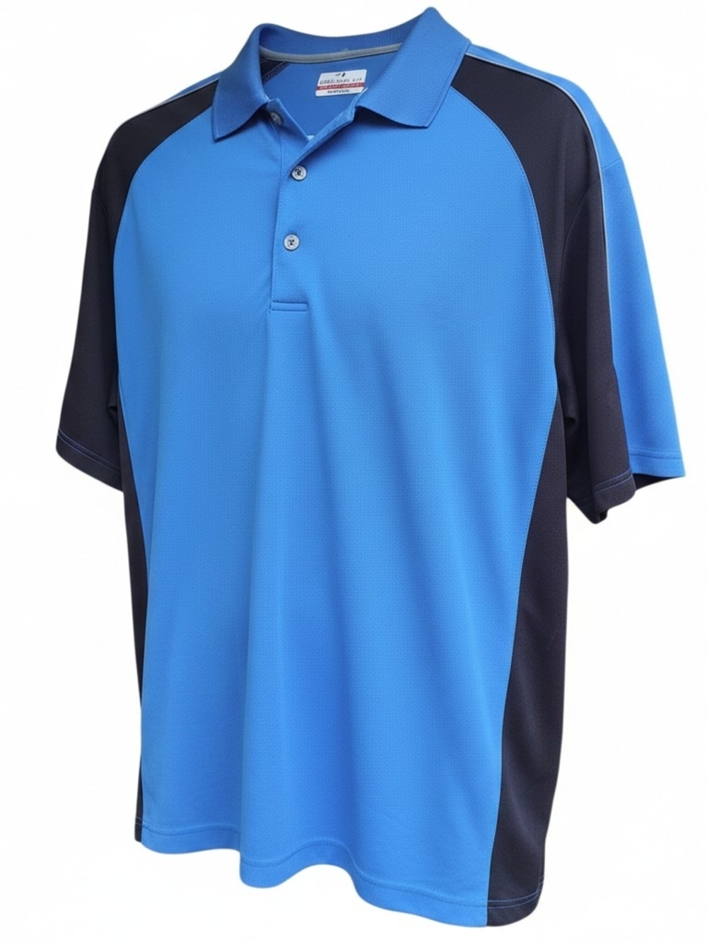 Grand Slam Airflow Polo Shirt Mens 2XB Blue Black Golf Performance Short Sleeve